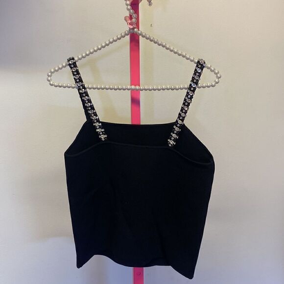 House of Harlow 1960 Drina Embellished Tank Top in Viscose-blend Knit - Picture 10 of 12